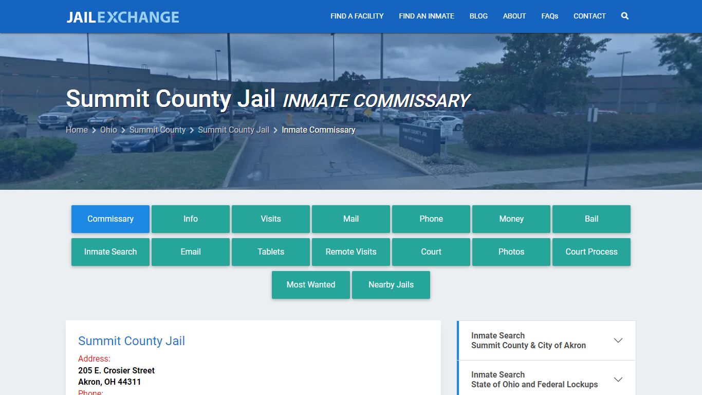 Inmate Commissary, Care Packs - Summit County Jail, OH