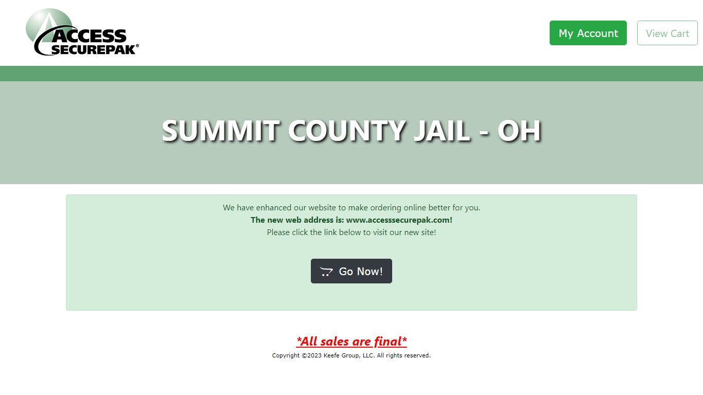 Summit County Jail Package Program - OH - Access Securepak